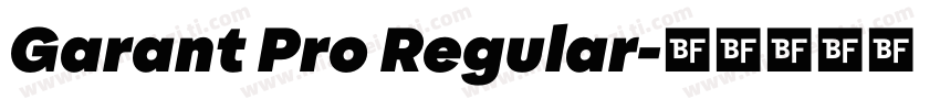 Garant Pro Regular字体转换